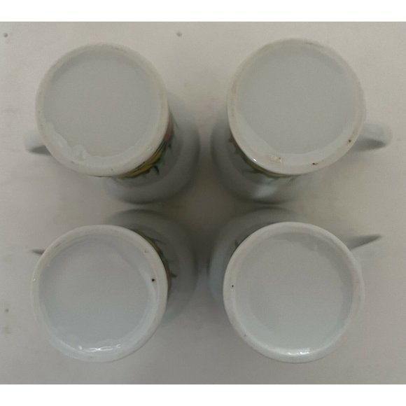 Vintage Tall Latte Mug With Orange and Yellow flowers‎ Fancy Handle Flower Power - Picture 11 of 11